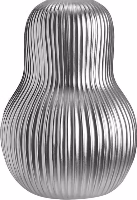 Lifeideas Gourd Porcelain Tabletop Vase in Silver
