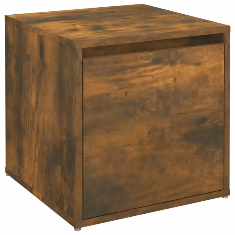 Berkfield Home Smoked Oak Box Drawer in Brown, W/D/H: 40.5 x 40 x 40 cm