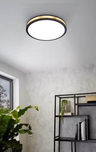 Eglo Pescaito LED ceiling light in black, gold/brass or white – 2