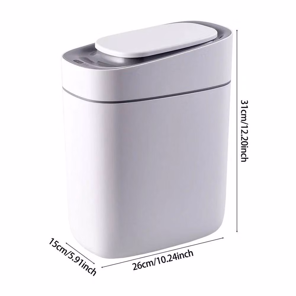 EONLION 9L Slim Smart Motion Sensor Waste Bin in White – 2
