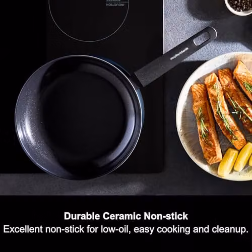 Morphy Richards Blue Aluminium Frying Pan with Ceramic Coating, 28cm, Oven Safe – 2