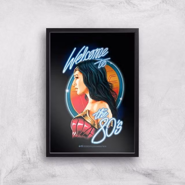 Wonder Woman Retro Giclee Art Print, Multicolour Paper Poster, A2