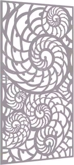 Berkfield Shell Design Metal Wall Decoration, Brown, W: 105 cm, H: 55 cm – 1