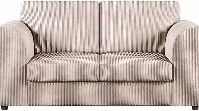 Bliss Furniture Jumbo Cord High Back 2 Seater Sofa in Beige
