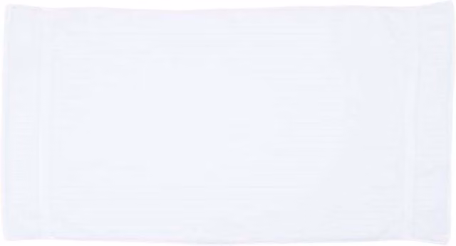 Towel City Luxury White Cotton Terrycloth Bath Towel with Border and Hanging Loop