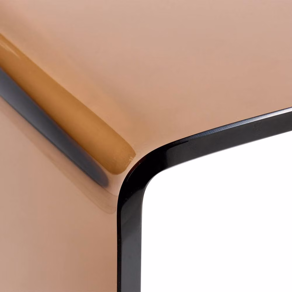 Wyld and Coco Modern Brown Tinted Glass Console Table W/D/H: 90 x 30 x 75 cm – 3