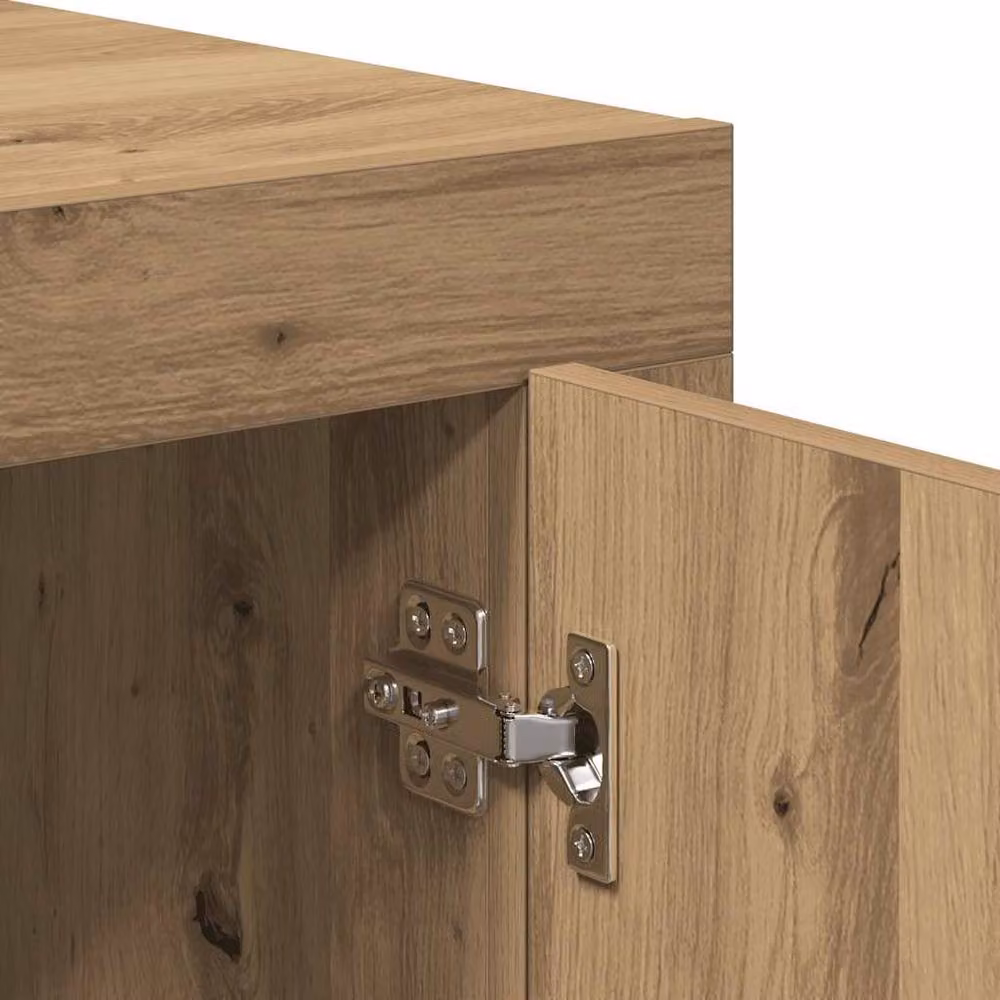 Berkfield Home Artisan Oak Sideboard in Brown, W/D/H: 80 x 40 x 75 cm – 3