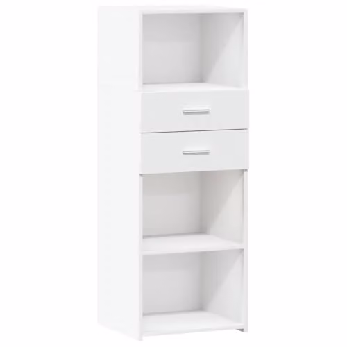 vidaXL Modern White Highboard with Hinged Doors and Internal Shelves, W/D/H: 45 x 42.5 x 124 cm – 1