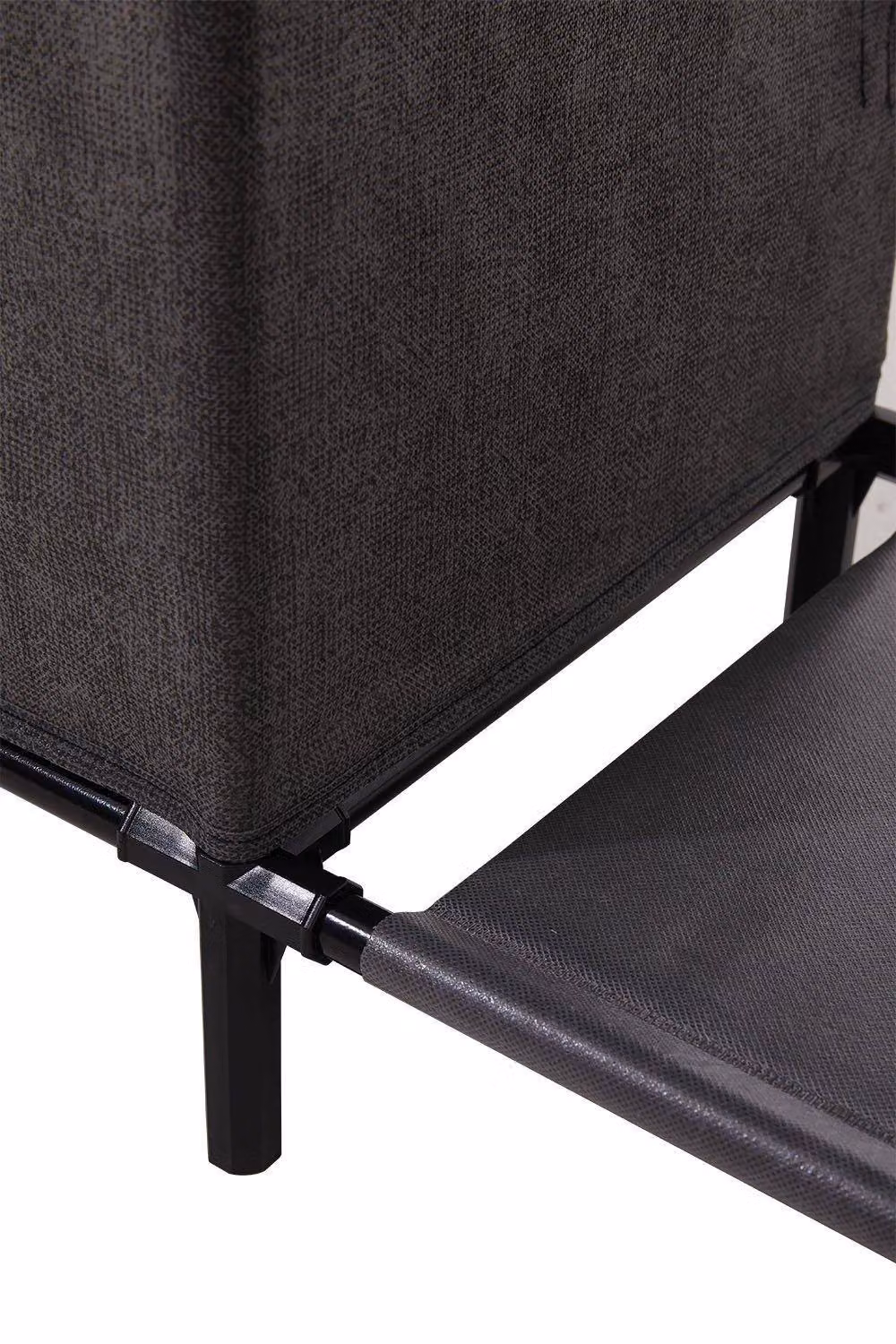 H&O Direct Metal Freestanding Garment Rack with Shelves in Grey, W/D/H: 125.0 x 40.0 x 165.0 cm – 4