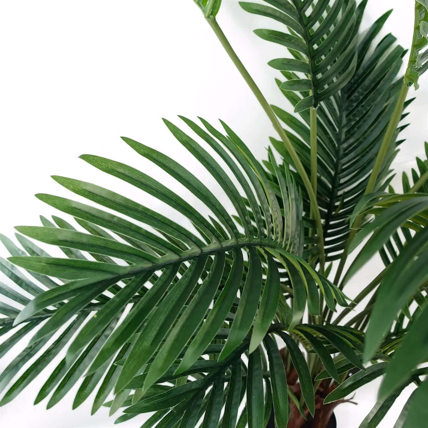 Leaf Design 110cm Artificial Areca Palm Tree in a Black Pot, Green – 3
