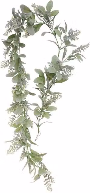 KDMD Lambs Ear Foliage Mix Garland, Green, 180cm