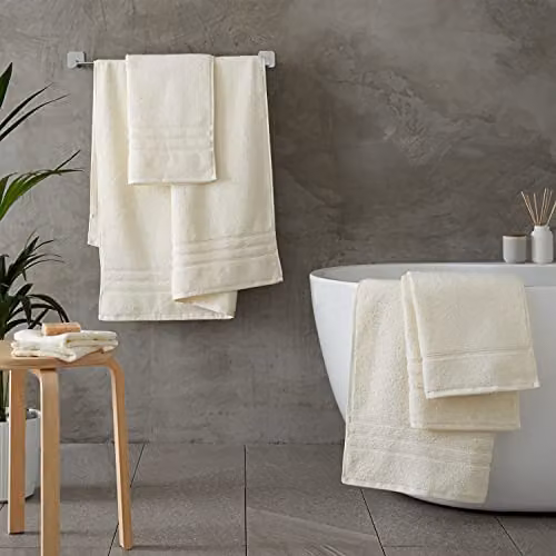 Catherine Lansfield Fluffy Cotton Terry Bath Towel in Beige, W: 70 cm, L: 120 cm – 2