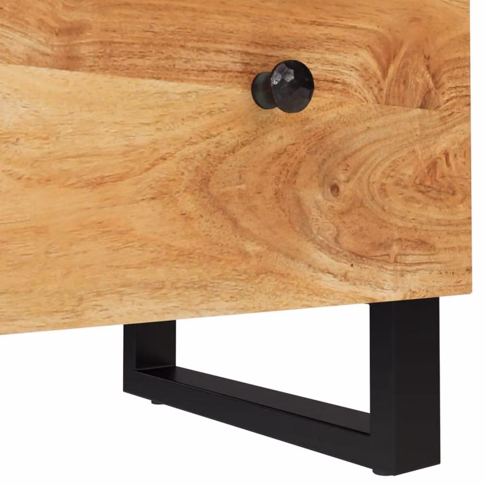 Berkfield Home Acacia Wood Sideboard in Brown, W/D/H: 60 x 33 x 75 cm – 4