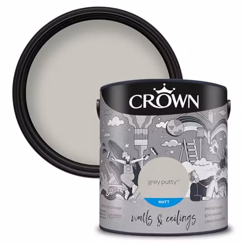 Crown Core Emulsion Matt Grey Putty Water Based Dispersion 2.5 l