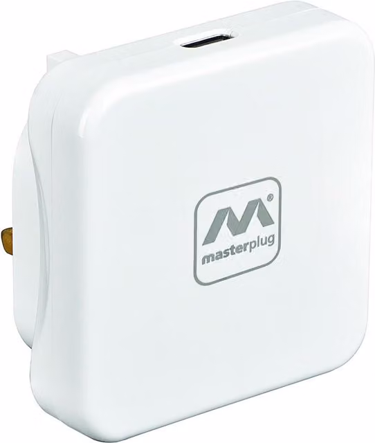 Masterplug 20W USB Type C Charger Plug, White