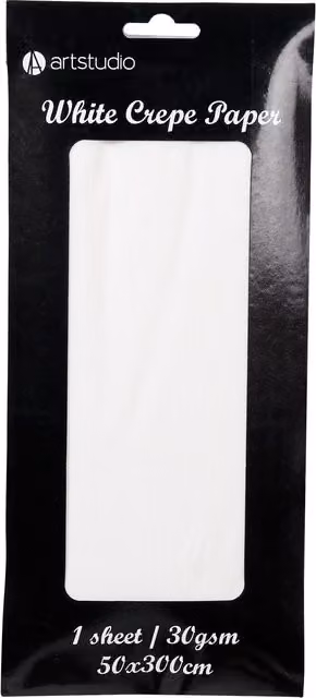 Art Studio White Crepe Paper