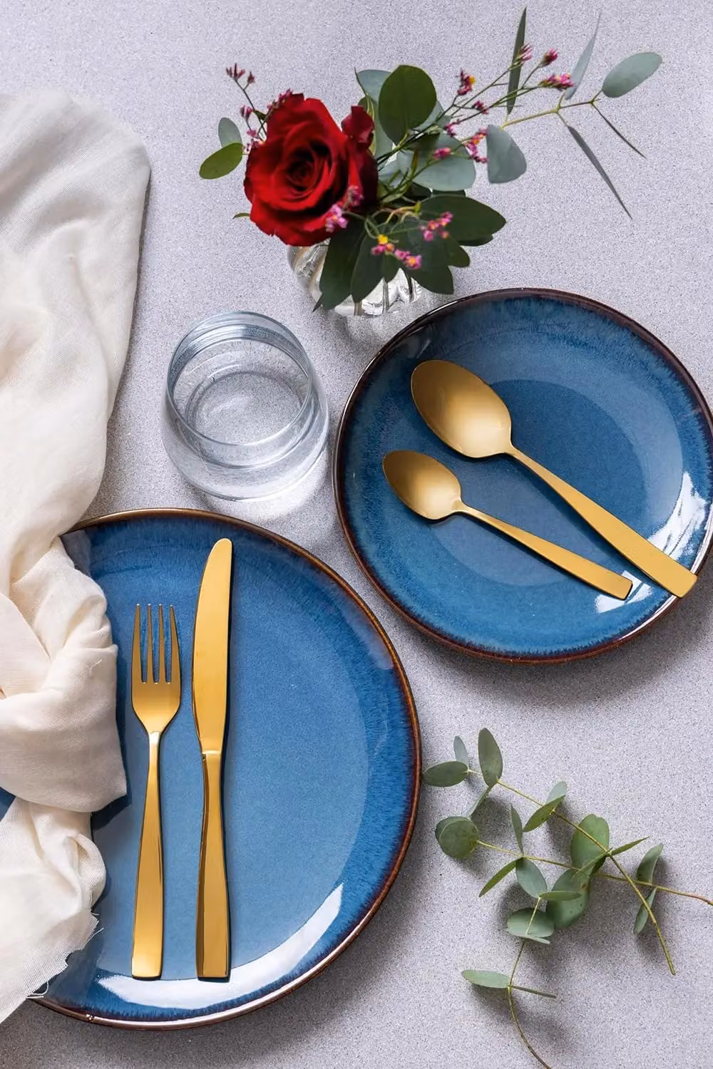 Mason Cash 12 Piece Blue Reactive Stoneware Dinner Service Set – 2