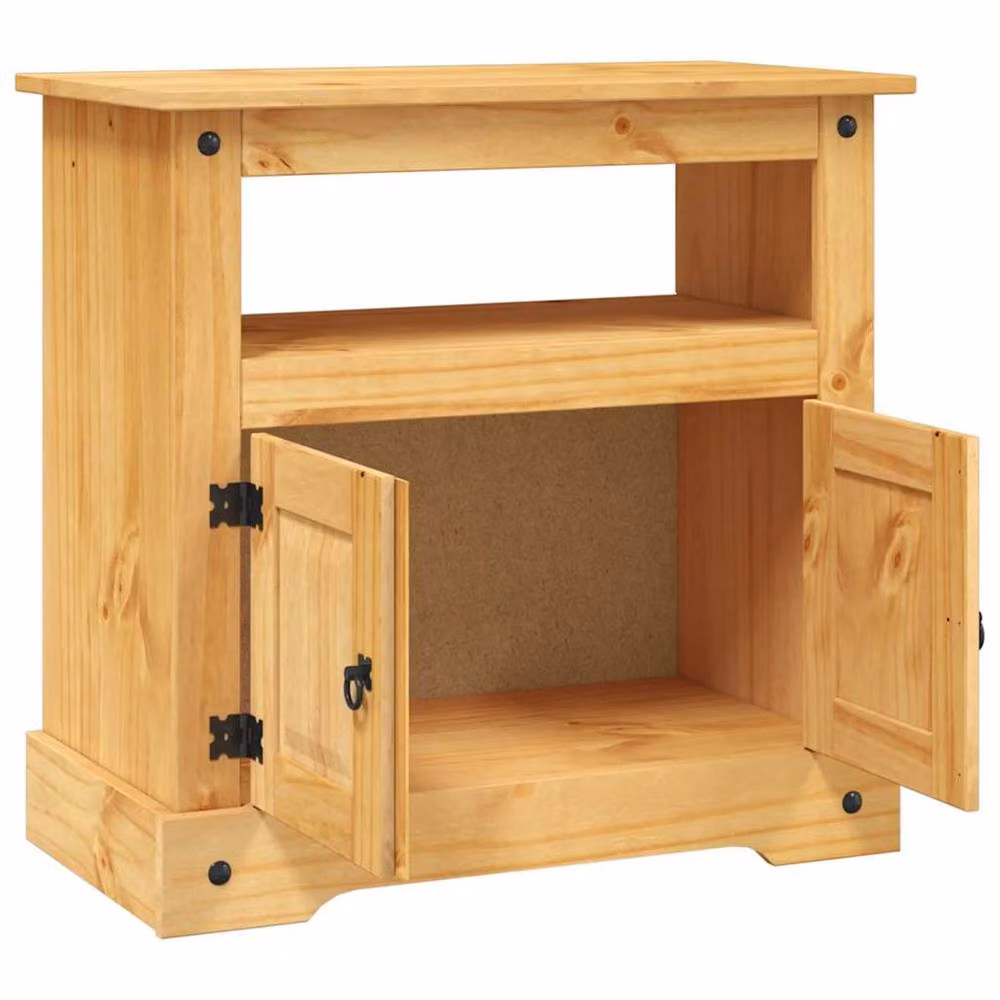 Berkfield Home Corona Range Mexican Pine TV Cabinet in Brown, W/D/H: 80 x 43 x 78 cm – 2