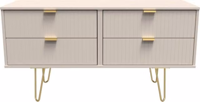 Ready Assembled 2 U Bexley 4 Drawer Bed Box in Taupe