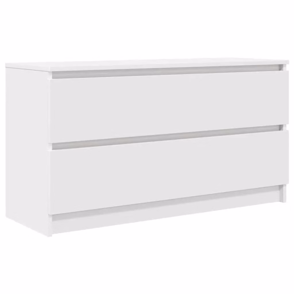 Berkfield Home White TV Cabinet in Engineered Wood, W/D/H: 100 x 35 x 54 cm – 2