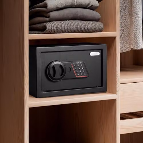 VonHaus 8.5L Electronic Safe Box with Digital Keypad and LED Indicators, Black, W/D/H: 20.0 x 31.0 x 20.0 cm – 6