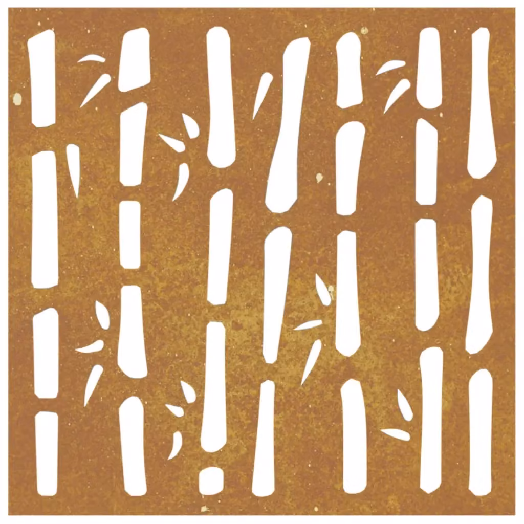 Berkfield Home Garden Brown Floral Metal Wall Decoration, W/H: 55 x 55 cm – 3