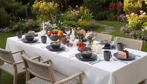 Simpa 18-Piece Grey Glazed Ceramic Stoneware Dinner Set – 8