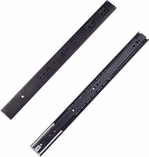 Livingandhome Soft-Close Ball Bearing Drawer Slides, Black, Length: 50 cm