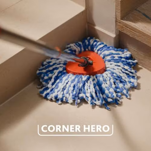 Vileda H2Pro Spin Mop Refill Blue and White Microfibre Mop Head Pad – 2