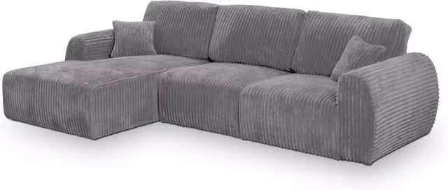 Snug Furniture Birmingham Ltd Sereno Jumbo Cord Left Hand Facing Fullback Sofa in Grey