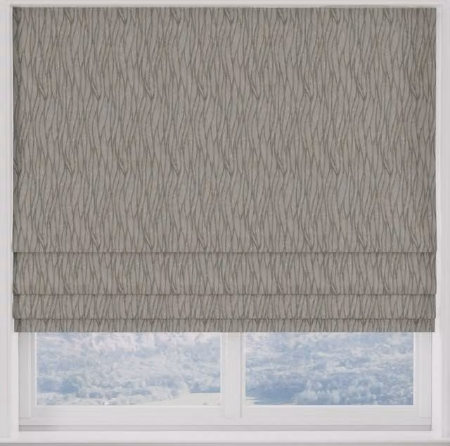 Terrys Linear Made to Measure Blackout Striped Roman Blind in Silver