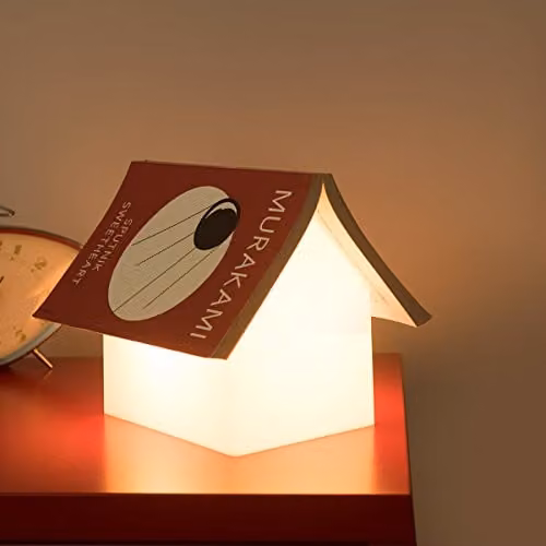 Suck UK Bookrest LED Bedside Table Lamp in White and Multicolour, W/D/H: 18.0 x 14.5 x 11.6 cm