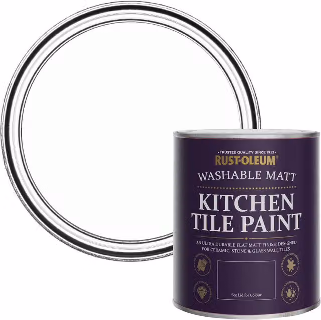Rust-Oleum Kitchen Tile Paint in Matt Finish, Apple Blossom Green, 750ml