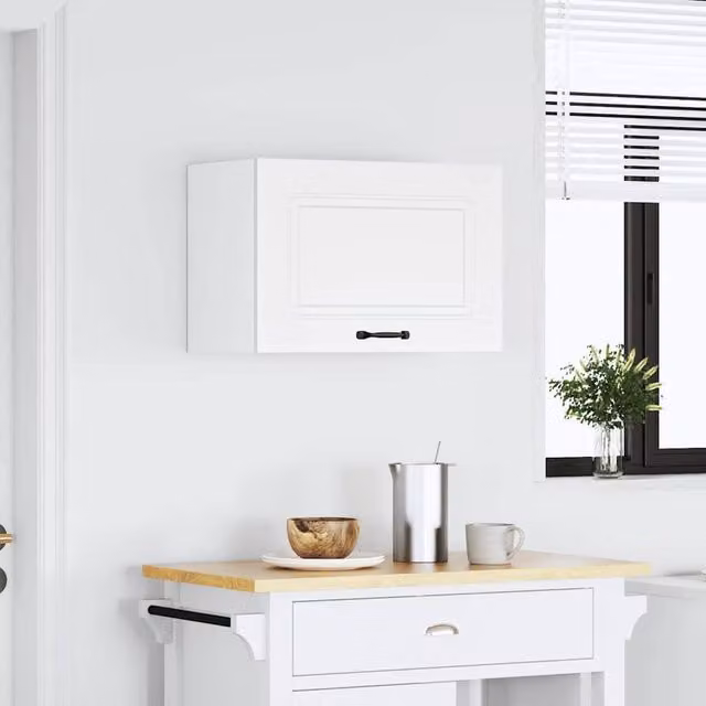 Berkfield Home Kalmar White Wall Mounted Kitchen Cabinet in Engineered Wood W/D/H: 60.0 x 31.0 x 40.0 cm