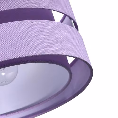 Happy Homewares Lilac Linen Fabric Triple Tier Ceiling Pendant Light Shade, Diameter: 26 cm – 2