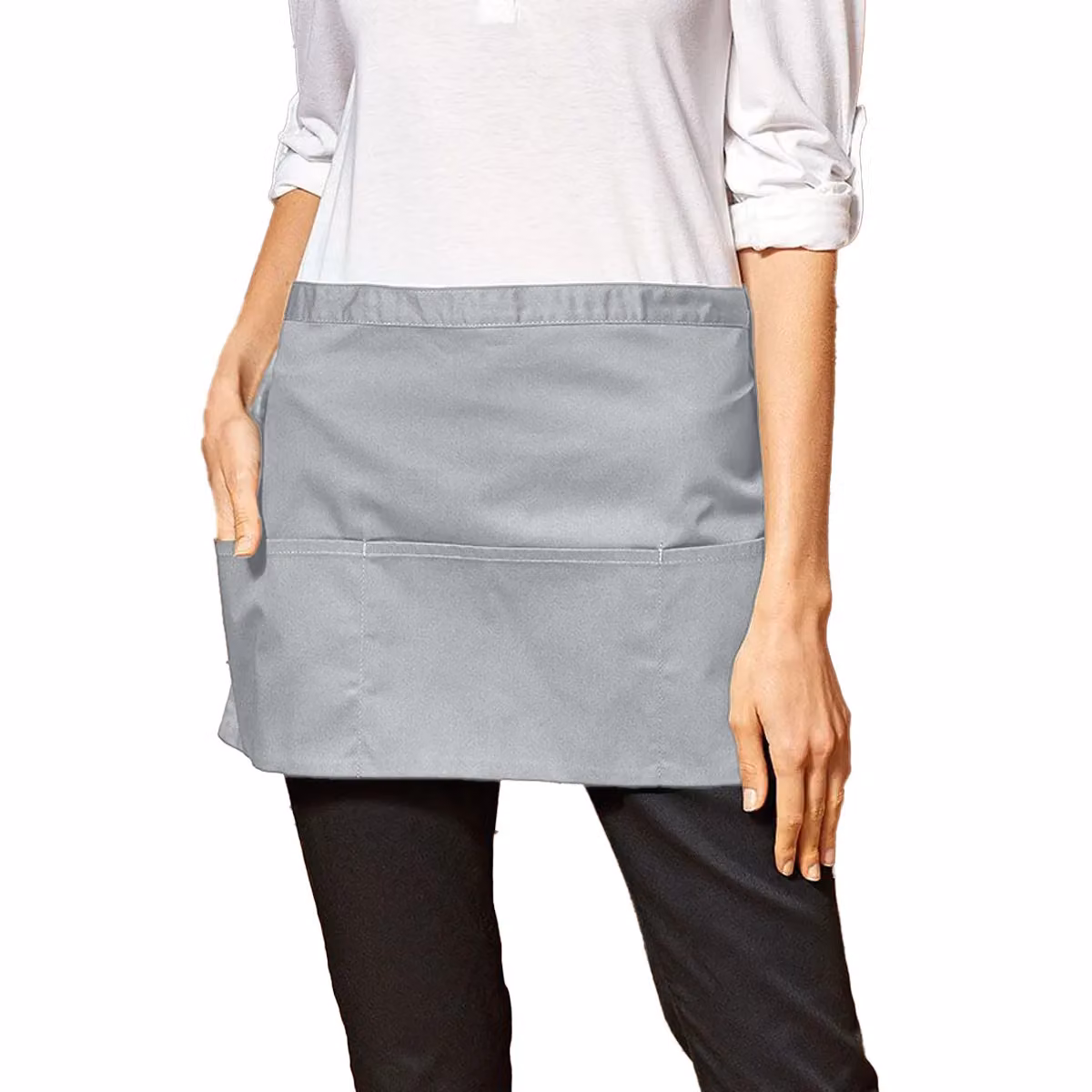 Premier Colours 3 Pocket Short Apron in Silver – 2