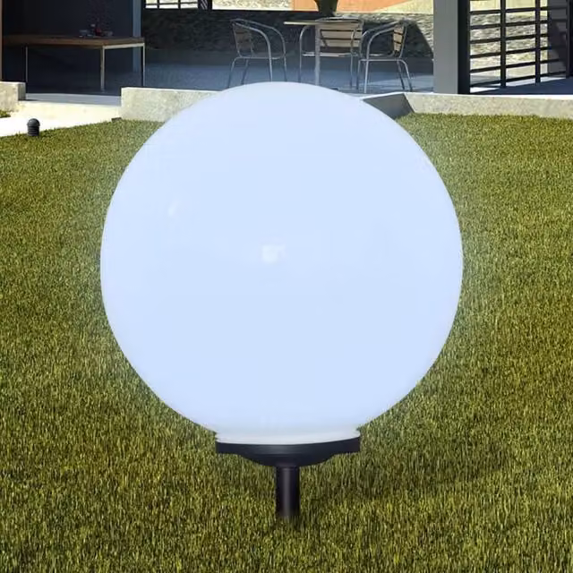 Berkfield Home Solar LED Outdoor Pathway Lamp with Ground Spike, White, Height: 50 cm – 1