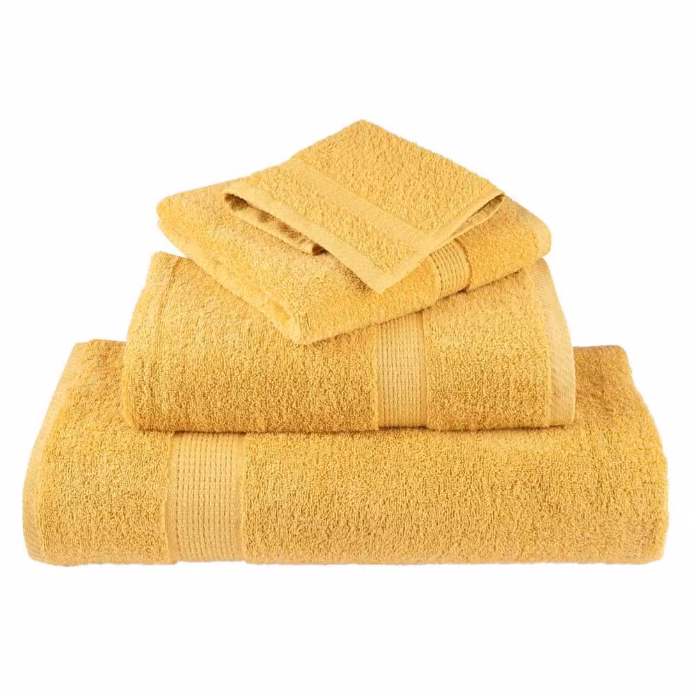 Berkfield Home SOLUND Premium Cotton Terry Guest Towels, Gold, 2 Pack, W: 30 cm, H: 50 cm, 600gsm – 3