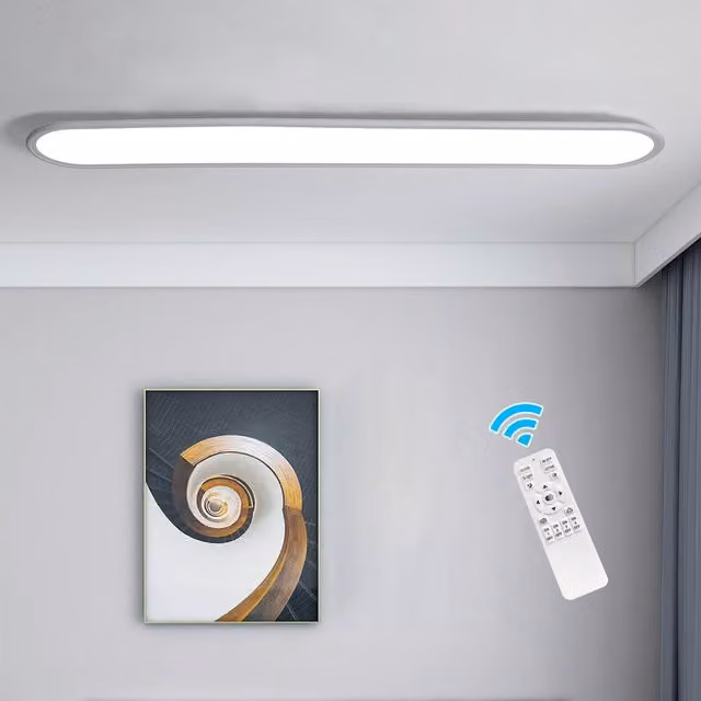 NIVOR Dimmable LED Ceiling Light, White, W: 120 cm – 1