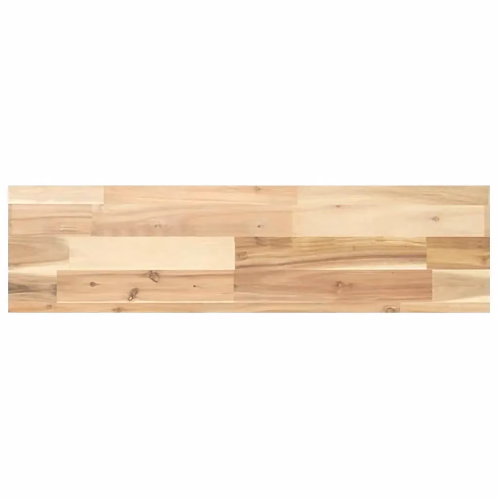 Berkfield Home Floating Wall Mounted Shelf in Brown Untreated Solid Acacia Wood, W/D/H: 80 x 20 x 4 cm
