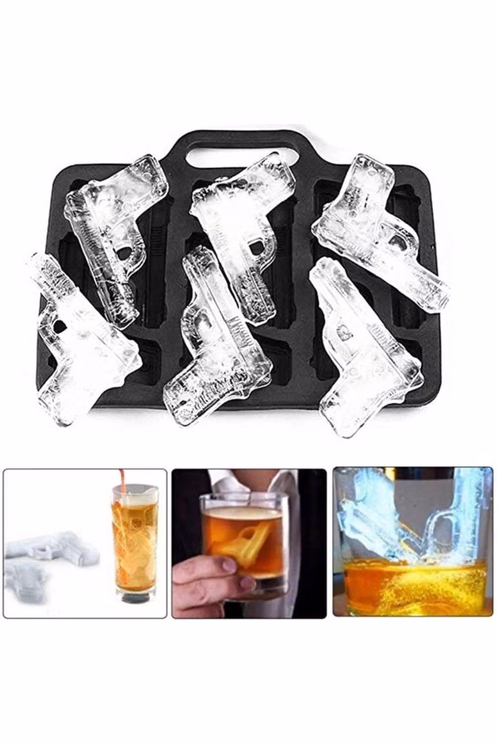 KDMD 3D DIY Silicone Ice Cube Mold Maker in Black – 3