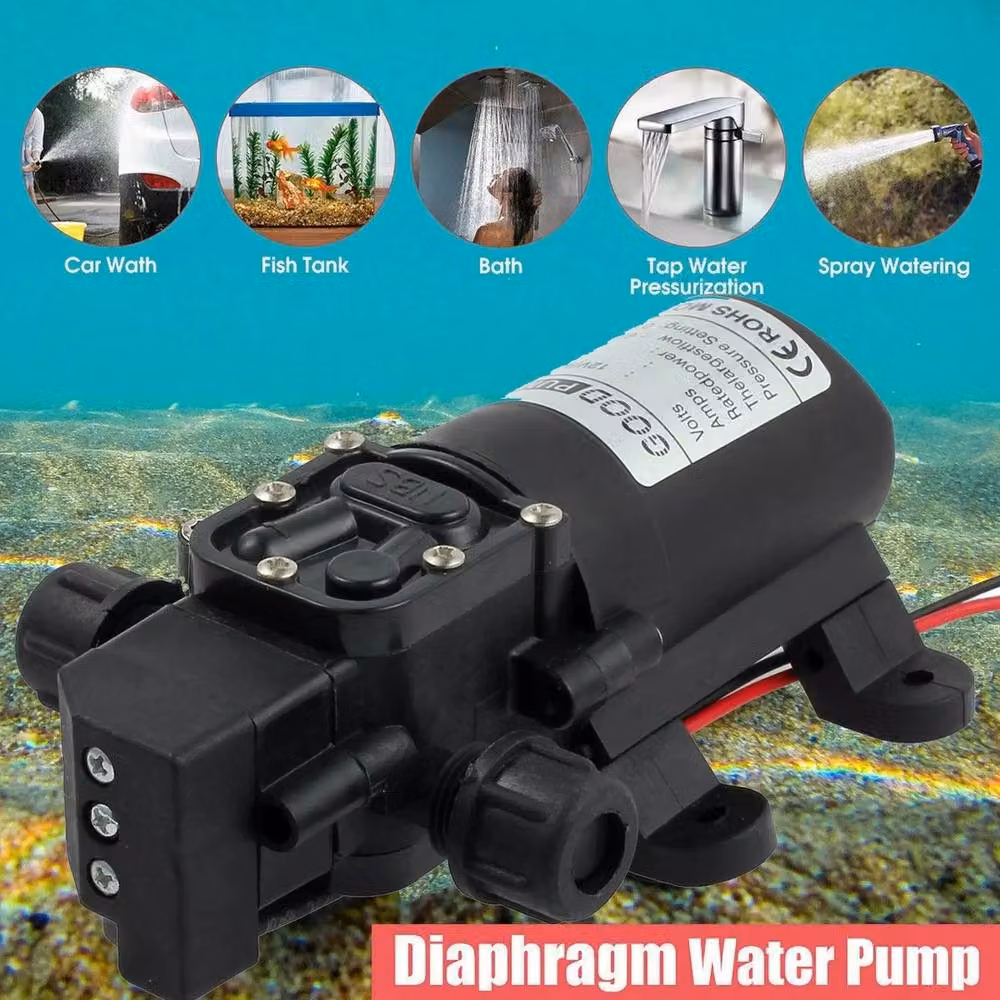 SPETLEK 12V Water Pump for Caravans, Campervans and Motorhomes, Black – 4