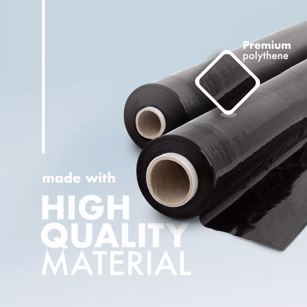 Merrimen Heavy Duty Black Pallet Stretch Shrink Wrap Roll W: 40 cm, L: 150 m – 3