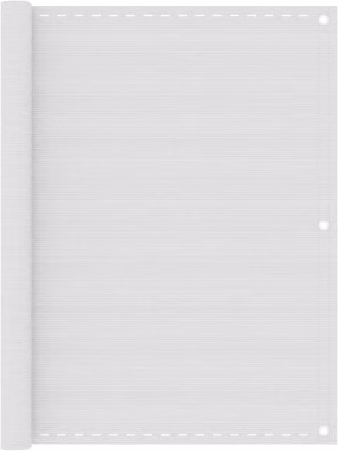 Berkfield Home White Balcony Screen, W: 120 cm, H: 600 cm