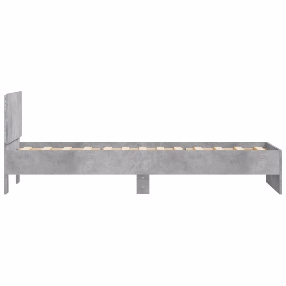 Berkfield Home Modern Lift Up Bed Frame with Under Bed LED Lighting in Grey, W/D/H: 80 x 190 x 70 cm – 5