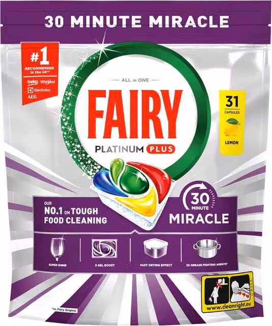 Fairy Miracle Platinum Plus Dishwasher Tablets Multicolour
