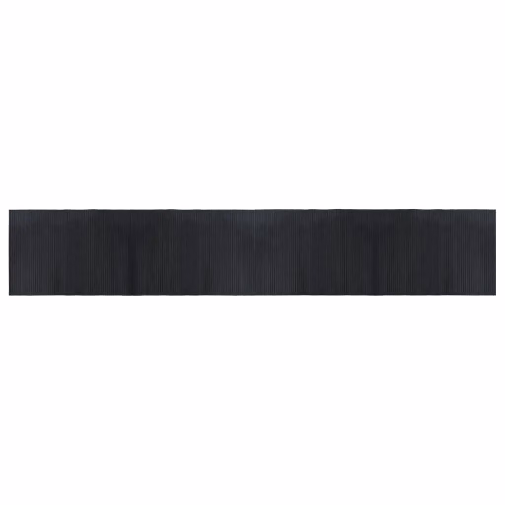Berkfield Home Rectangular Bamboo Rug in Black, W: 70 cm, L: 400 cm – 1