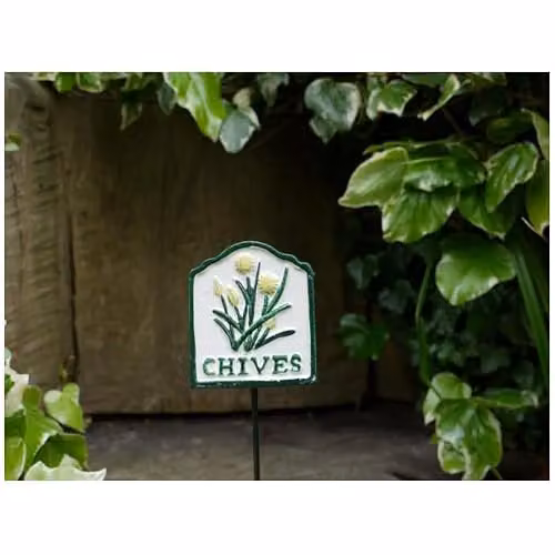 Gifts Direct 2 U Metal Chives Herb Marker Garden Stake in Green