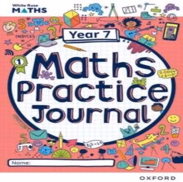 Matthew Ainscough White Rose Maths Year 7 Practice Journal Workbook, Multicolour