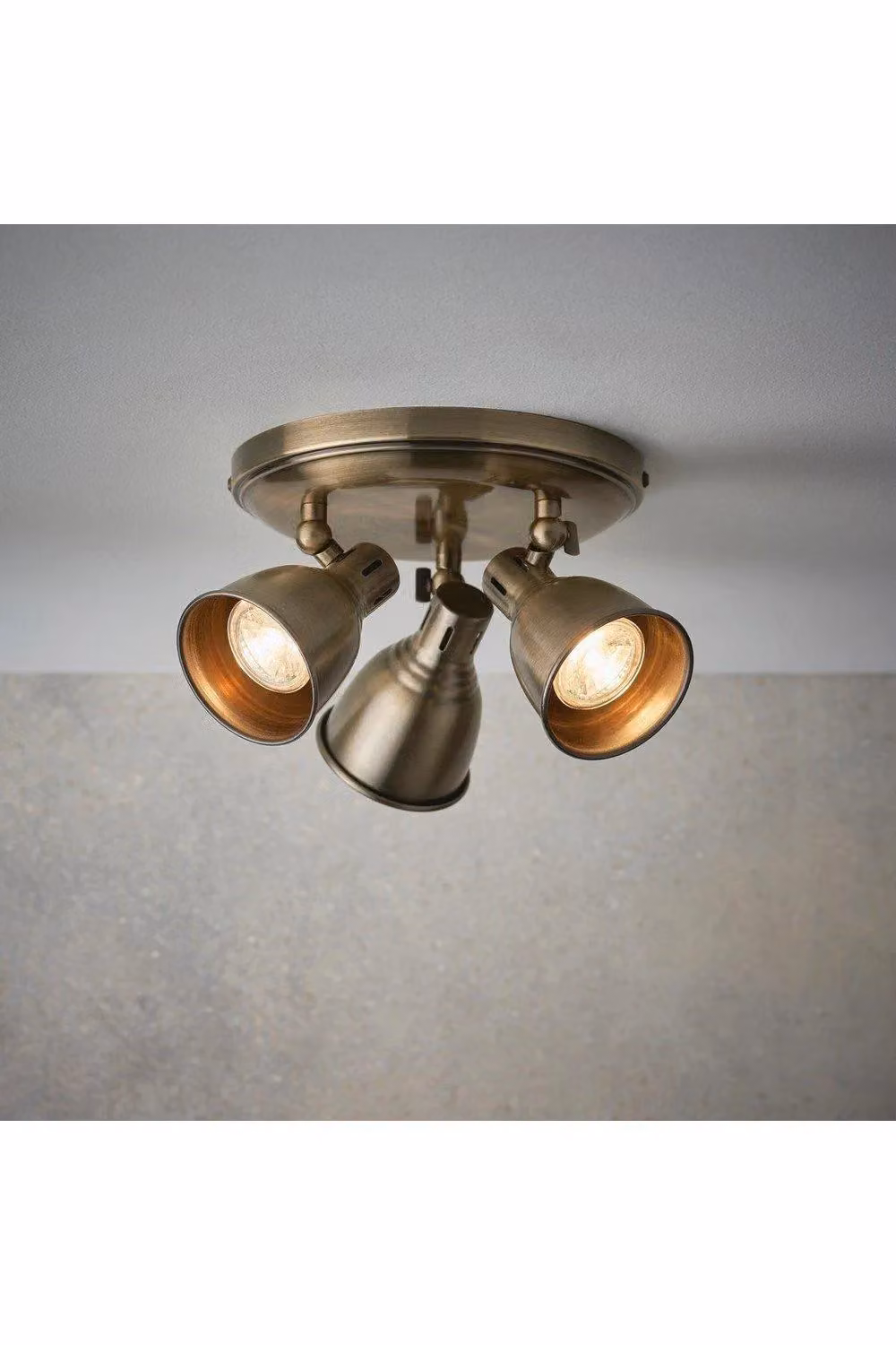 Netlighting Westbury 3 Light LED Spotlight in Antique Brass and Gold with GU10 Bulbs – 2